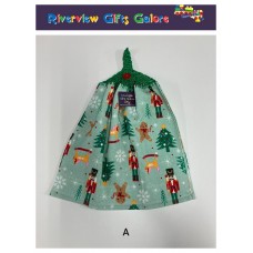 Crochet Top Hand Towel / Tea Towel -  Christmas Ornaments